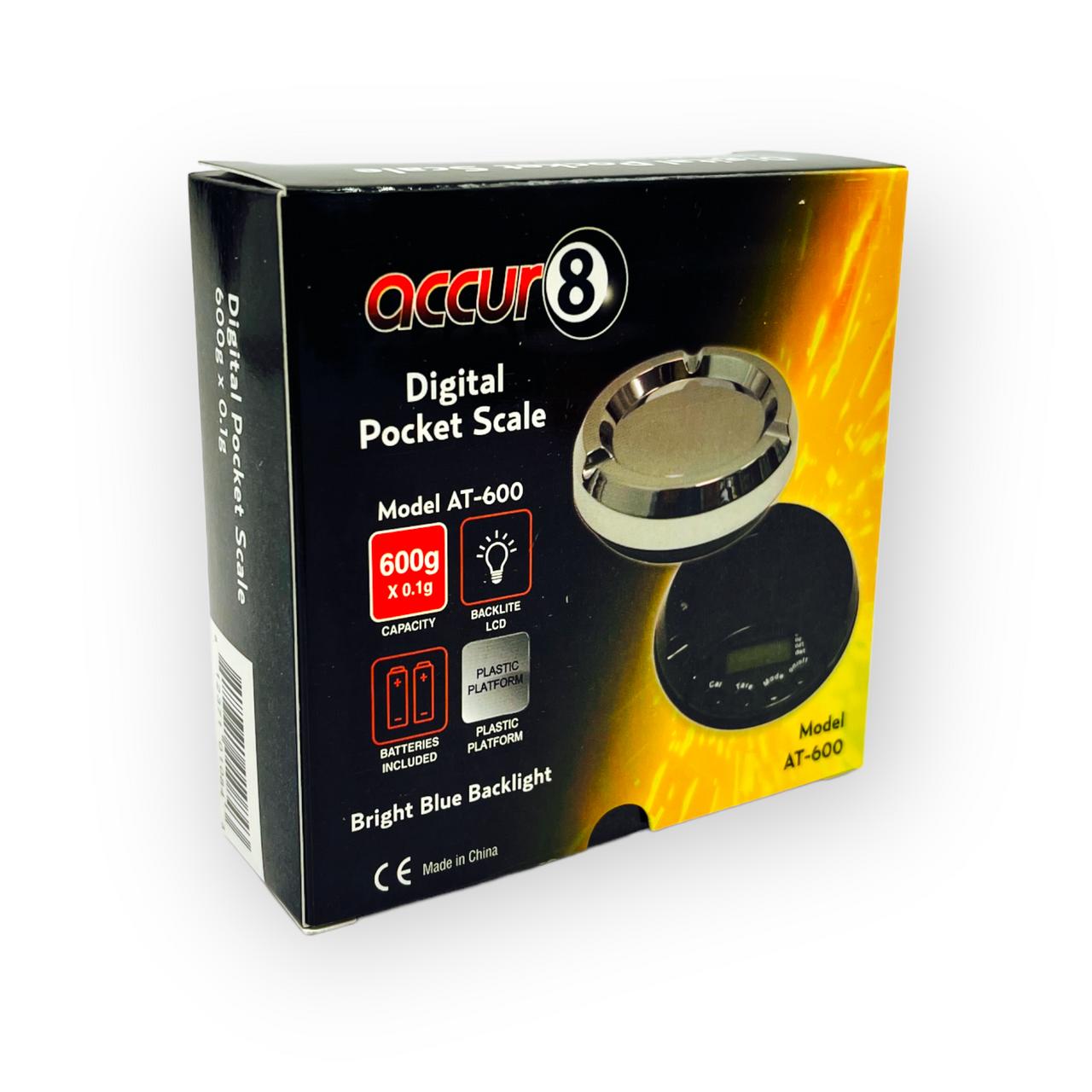  ACCUR8 AT-600 DIGITAL POCKET SCALE 600g x 0.1g 