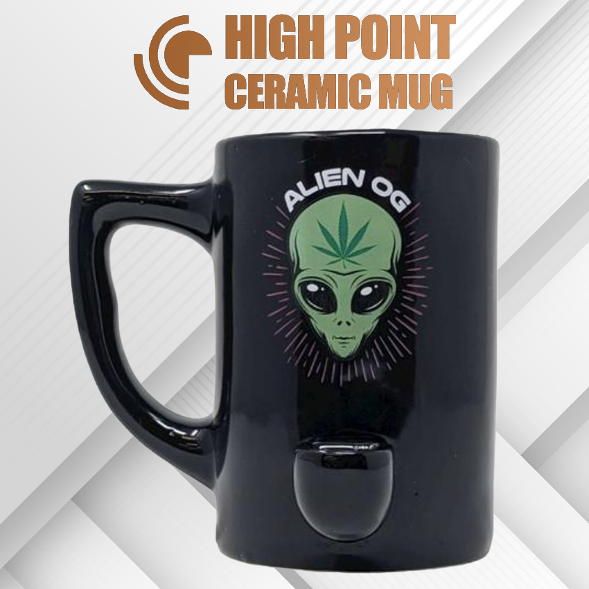 HPG CERAMIC WATER PIPE MUG - ALIEN IMPRINT