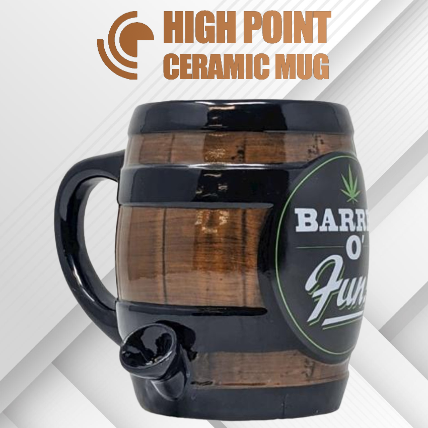 HPG CERAMIC WATER PIPE MUG - BARREL OF FUN