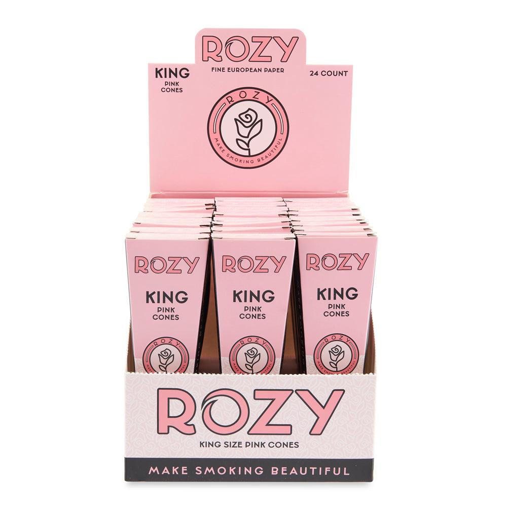  ROZY KING SIZE PRE-ROLLED PINK CONES 3PK - 24CT 