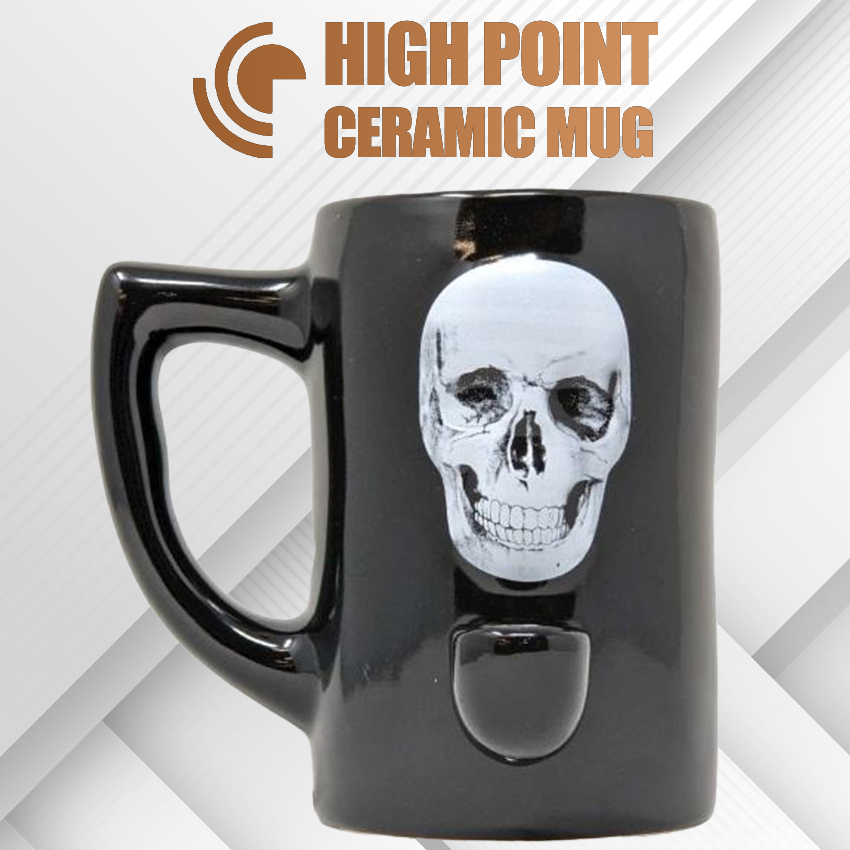 HPG CERAMIC WATER PIPE MUG - SKULL IMPRINT