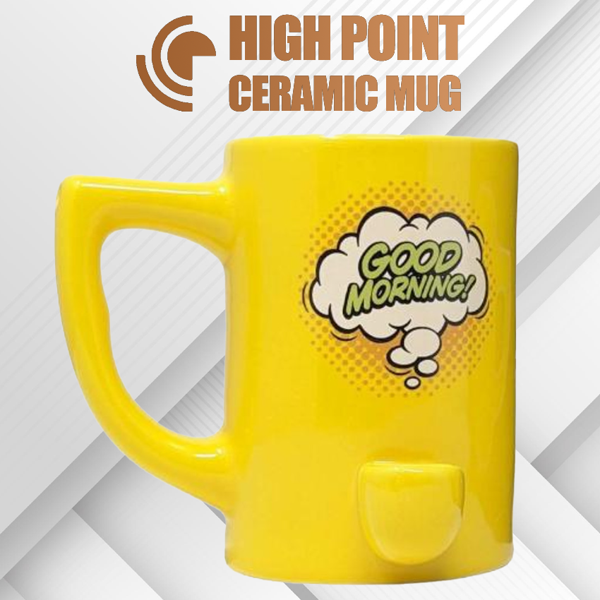 HPG CERAMIC WATER PIPE MUG - GOOD MORNING YELLOW