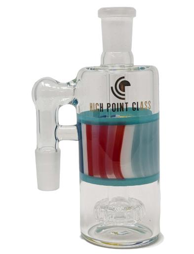  HPG 14MM ASH CATHCER WIGWAG ART 90 DEGREE ASSORTED DESIGN - 1CT 