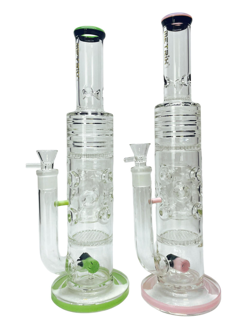  METRIX TRIPLE HONEYCOMB & CYLINDER PERC WATERPIPE 15" 
