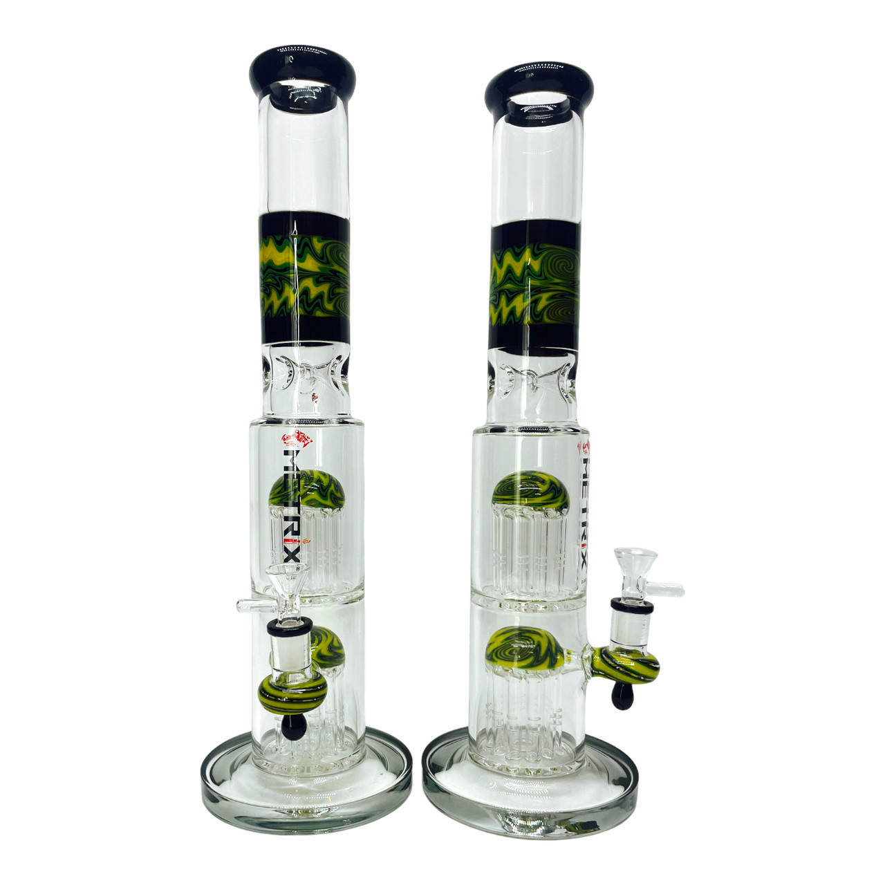  METRIX WIG WAG DESIGN WITH DOUBLE TREE PERC WATERPIPE 16" 