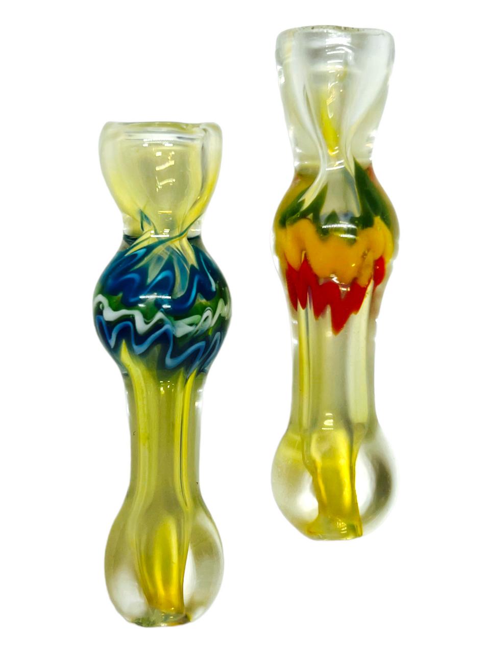  TWIST FUMED FLAT MOUTH CHILLUM 3" HANDPIPE - 10CT BAG 