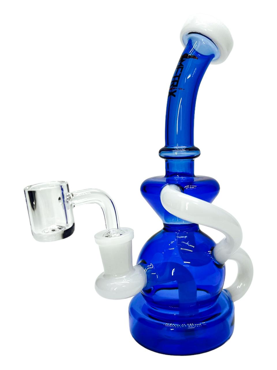  METRIX FULL COLOR SHORTY RECYCLER WATER PIPE 8" 
