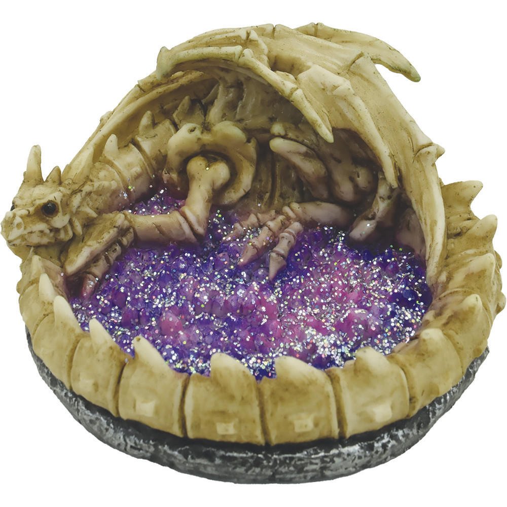  BONE DRAGON PURPLE GLITTERING ASHTRAY 4.5" 