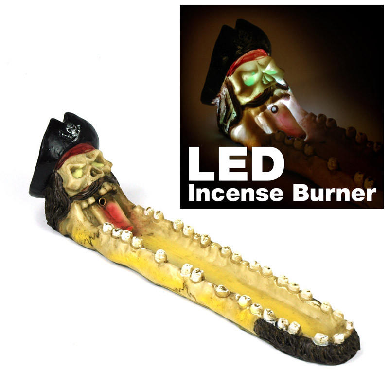  CAPTAIN SKELETON LED INCENSE BURNER N009 