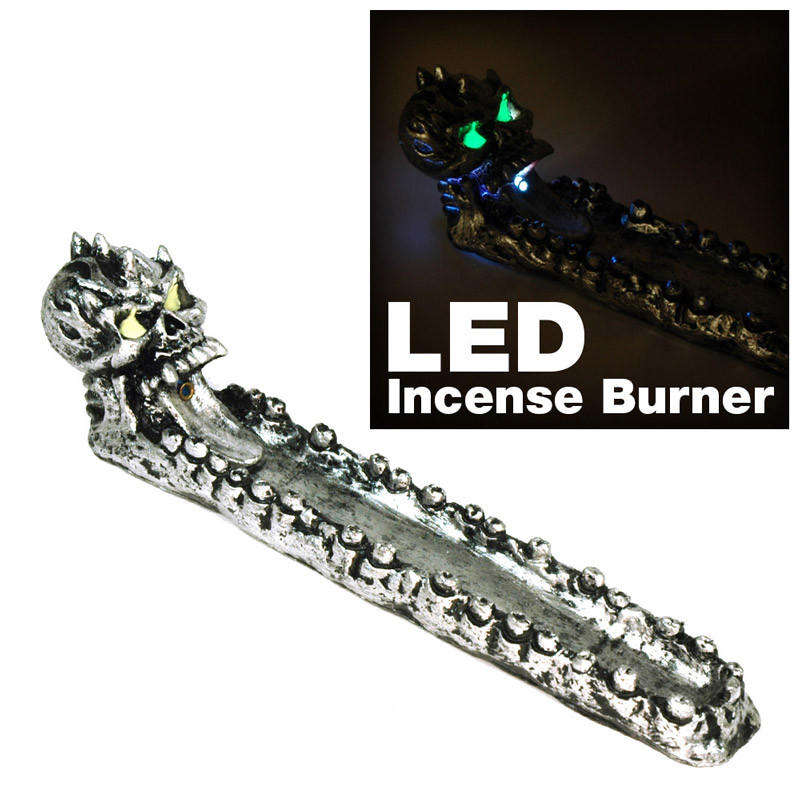  GREY SKULL LED INCENSE BURNER N018 