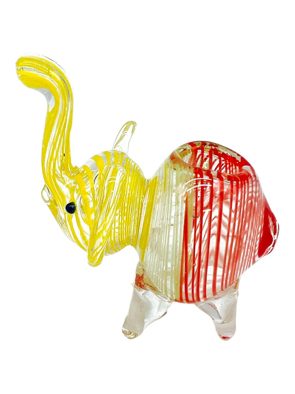  LINE FUMED ELEPHANT HANDPIPE 4" - 6CT 