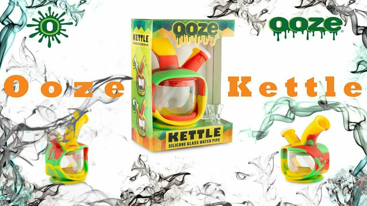 OOZE KETTLE SILICONE BUBBLER PIPE 6" - MIXED COLORS (WP609) 