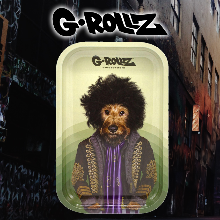 G-ROLLZ - PSYCHEDELIC MEDIUM TIN TRAY 17.5 X 27.5 CM