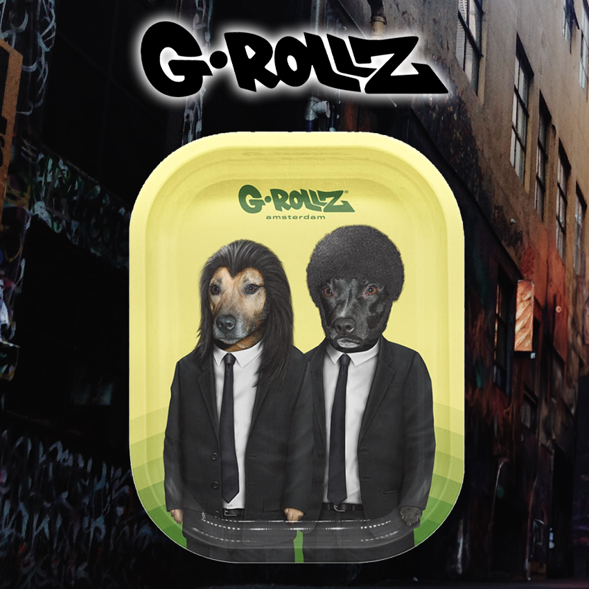 G-ROLLZ - HIT DOGS SMALL TIN TRAY 14 X 18CM