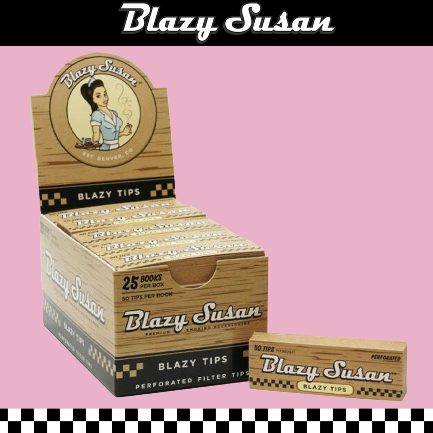 BLAZY SUSAN UNBLEACHED PERFORATED FILTER TIPS - 25CT