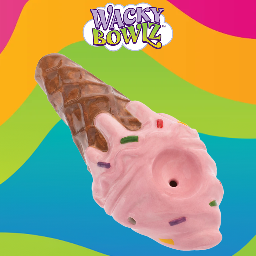 WACKY BOWLZ - 3.5" ICE CREAM CERAMIC PIPE - 1CT