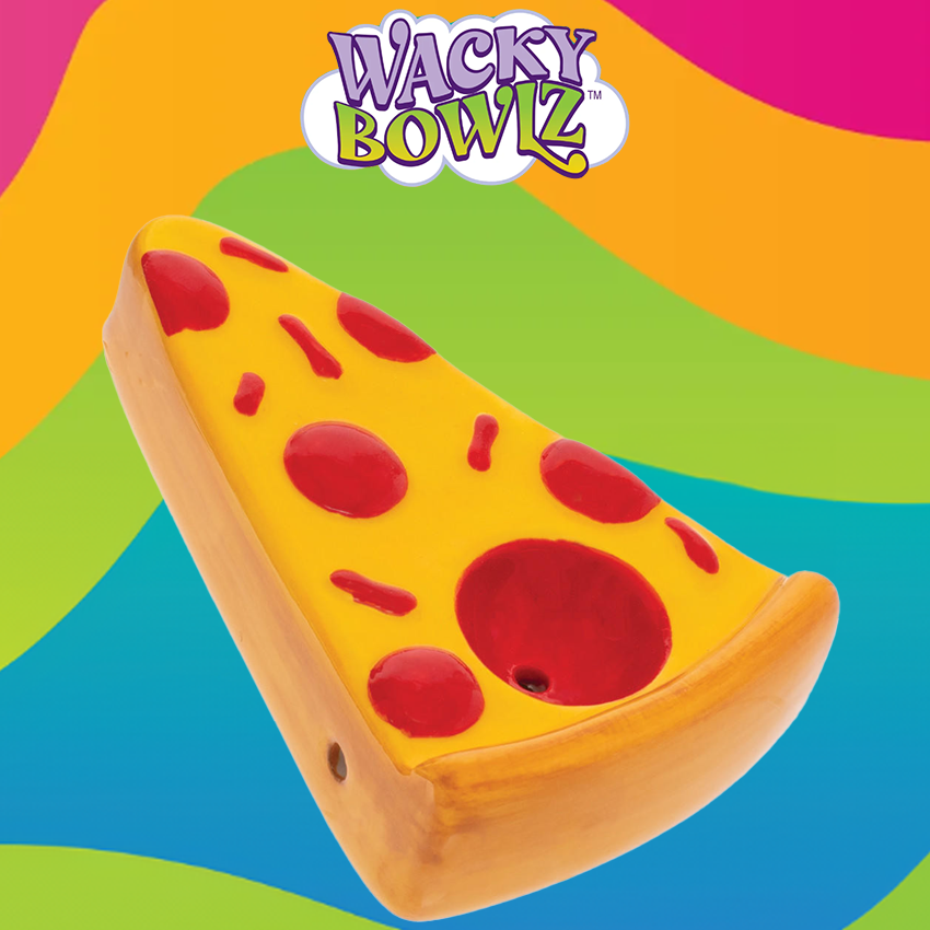 WACKY BOWLZ - 3.5" PIZZA SLICE CERAMIC PIPE - 1CT