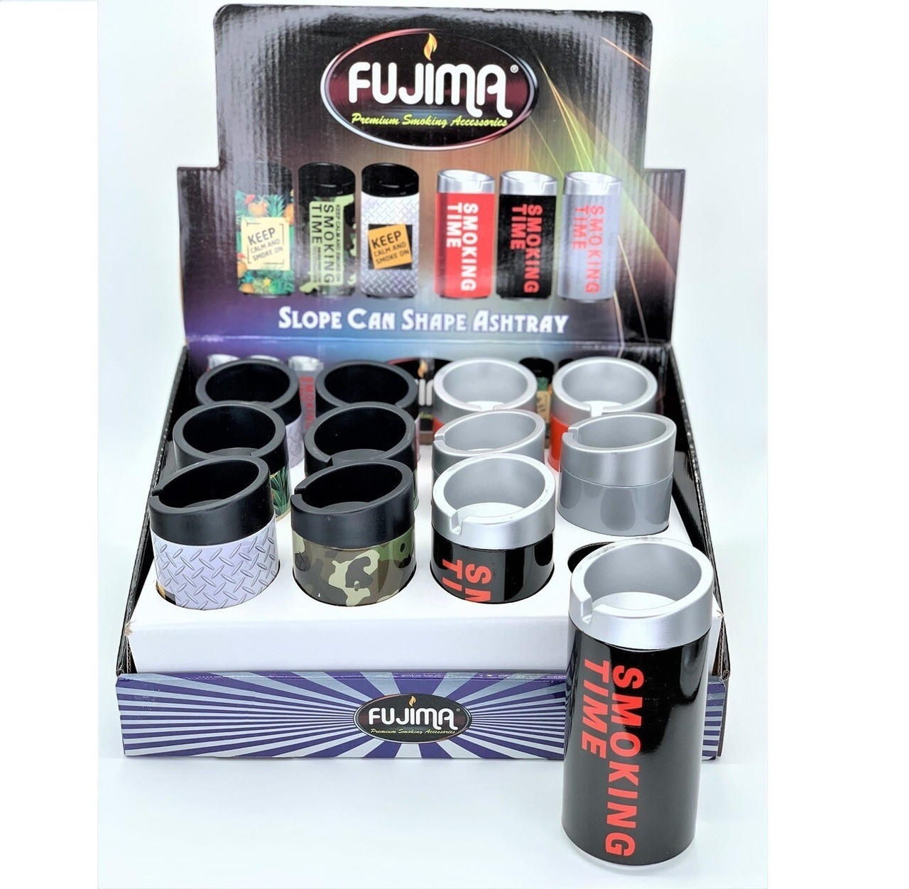  FUJIMA SLOPE CAN SHAPE ASHTRAY - 12CT 