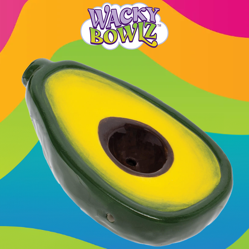 WACKY BOWLZ - 3.5" AVOCADO CERAMIC PIPE - 1CT