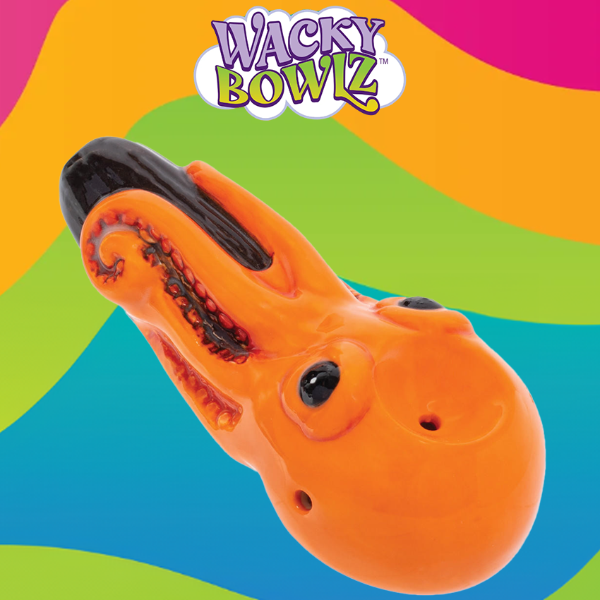 WACKY BOWLZ - 3.5" OCTOPUS CERAMIC PIPE - 1CT