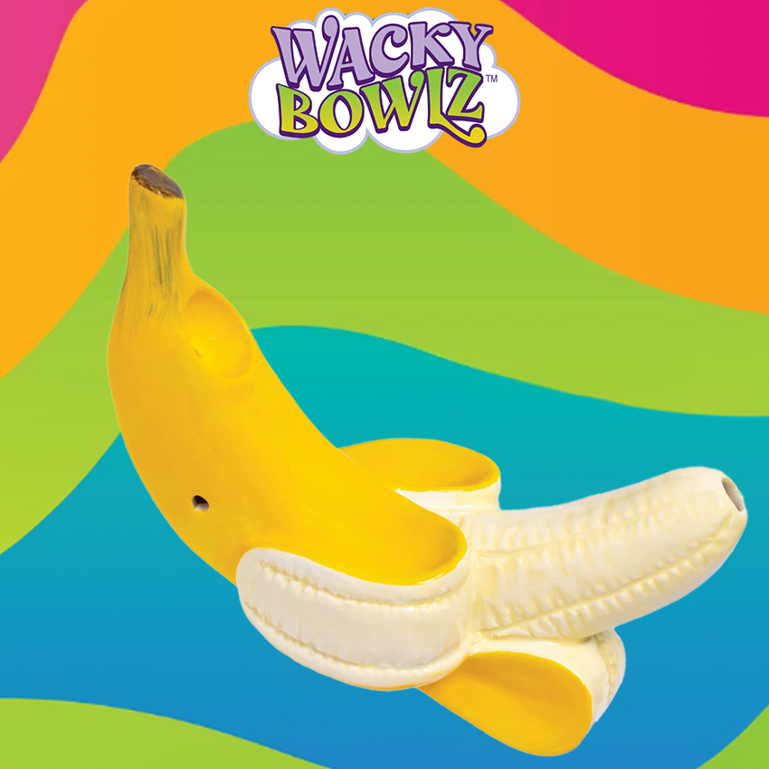 WACKY BOWLZ - LARGE BANANA CERAMIC PIPE - 1CT