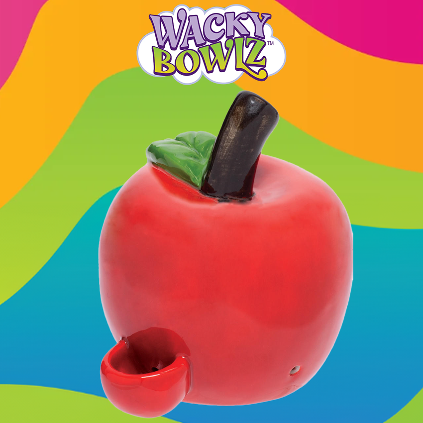 WACKY BOWLZ - LARGE APPLE CERAMIC PIPE - 1CT