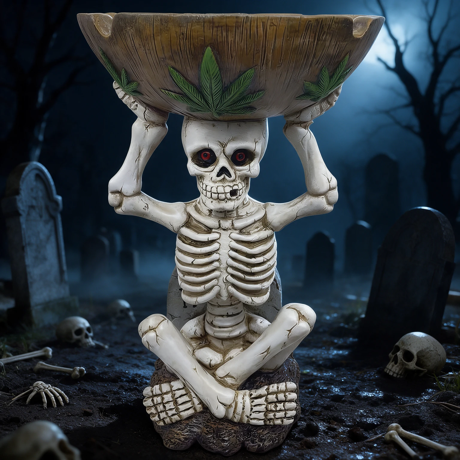 FUJIMA JUMBO SKELTON ASHTRAY 18"