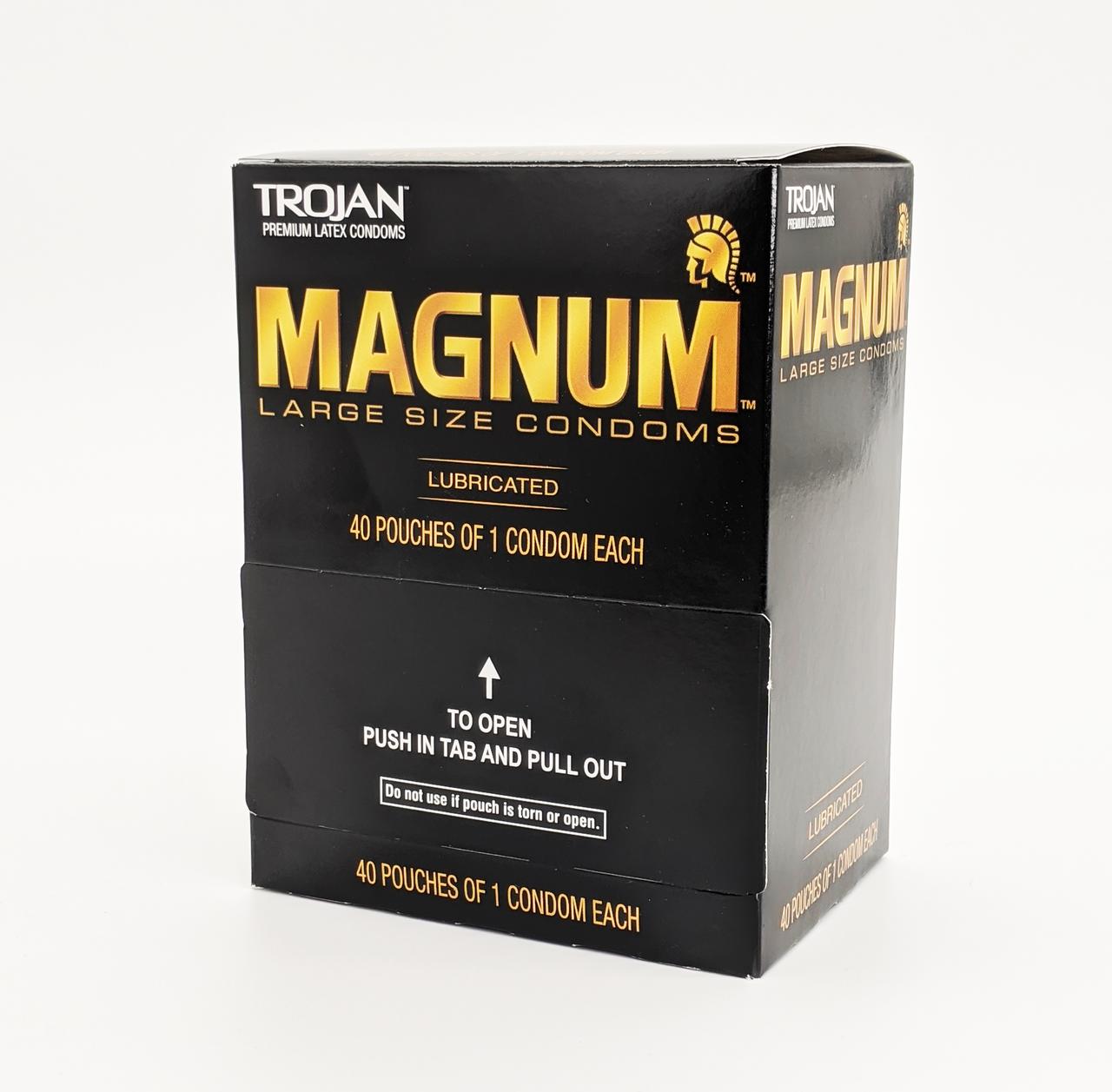  TROJAN MAGNUM CONDOMS DISPLAY - 40CT 