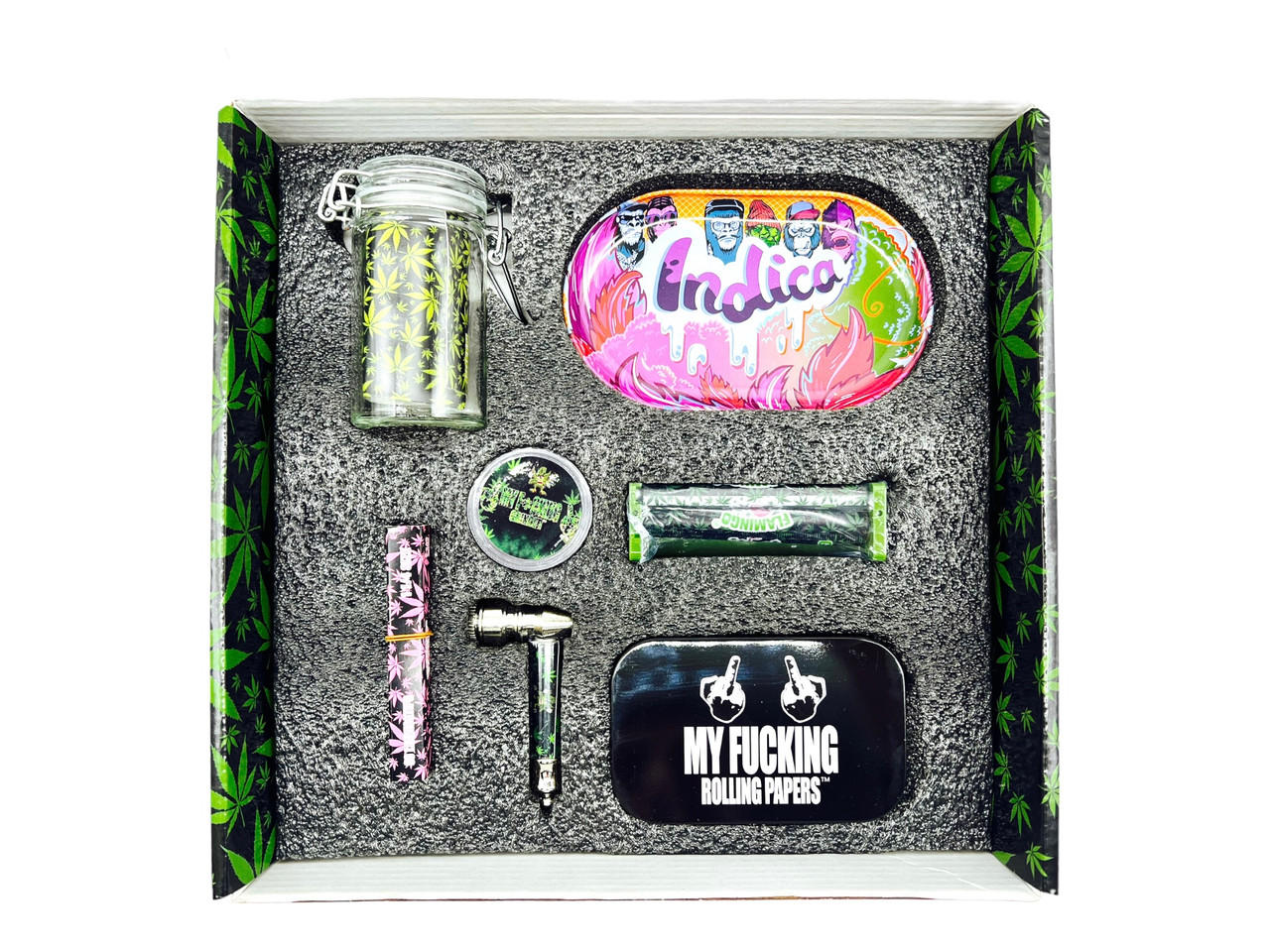  GREEN SMOKING GIFT SET ASSORTED DESIGN 
