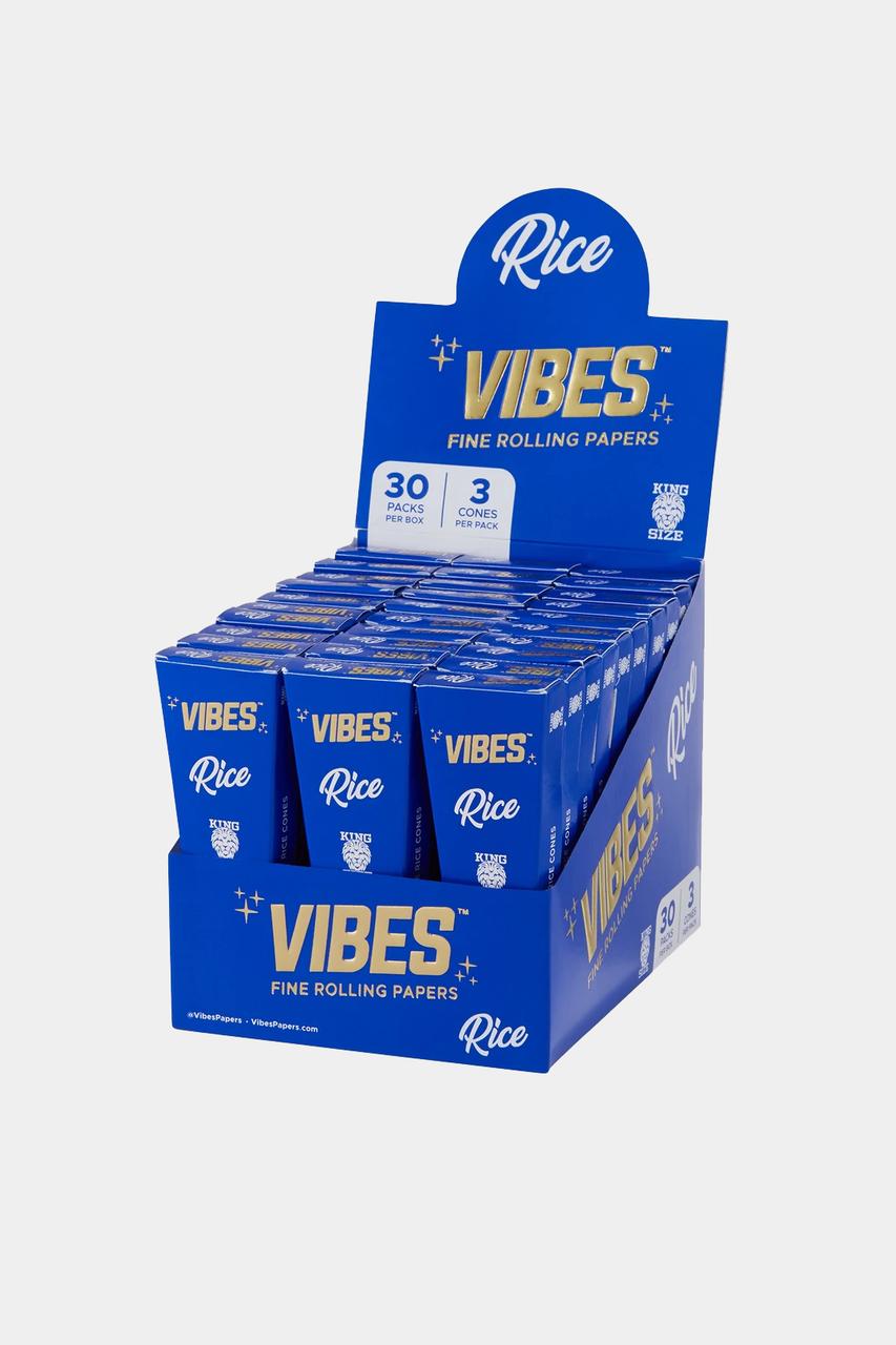  VIBES RICE CONES KING SIZE (3 CONES/30 PACKS) 