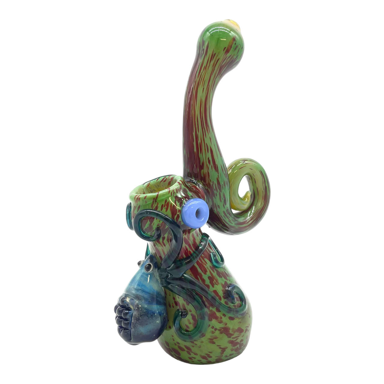  MULTI COLOR OCTUPUS DESIGN BUBBLER 8" 