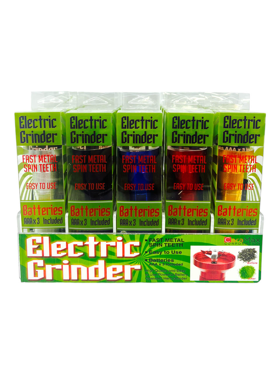  HANDHELD ELECTRIC GRINDER DISPLAY - 20CT 