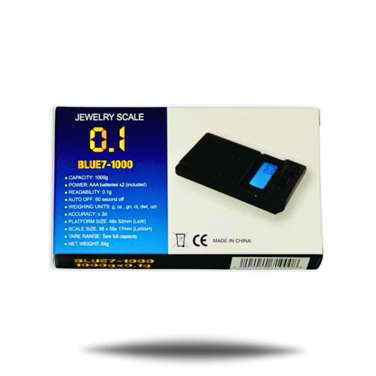  BLUE 7-1000 DIGITAL SCALE - 1000x0.1g 