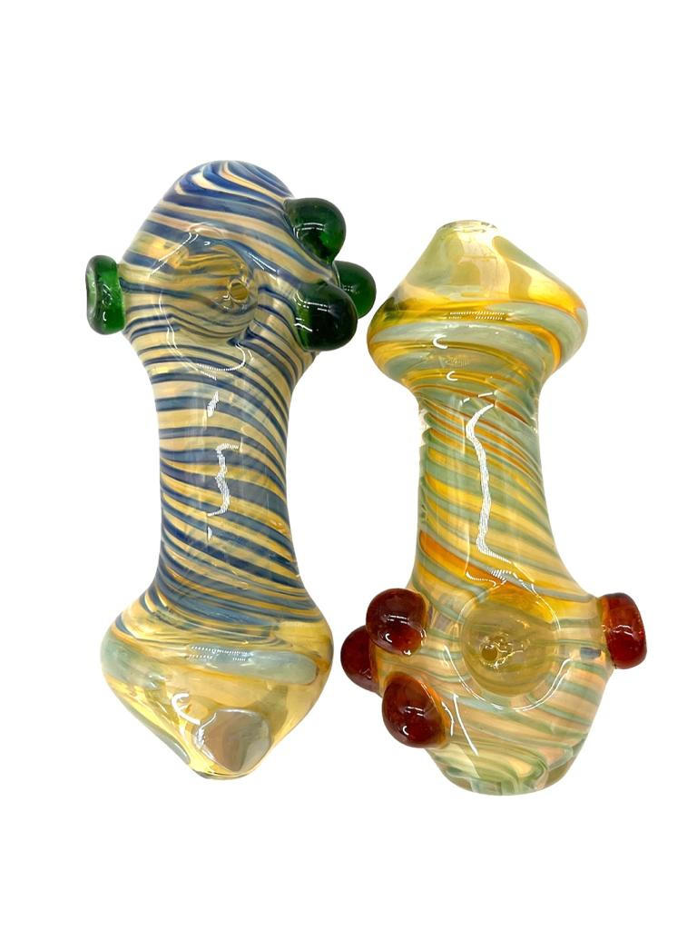  GOLD WITH SPIRAL TOP HANDPIPES 5" - BAG OF 5 