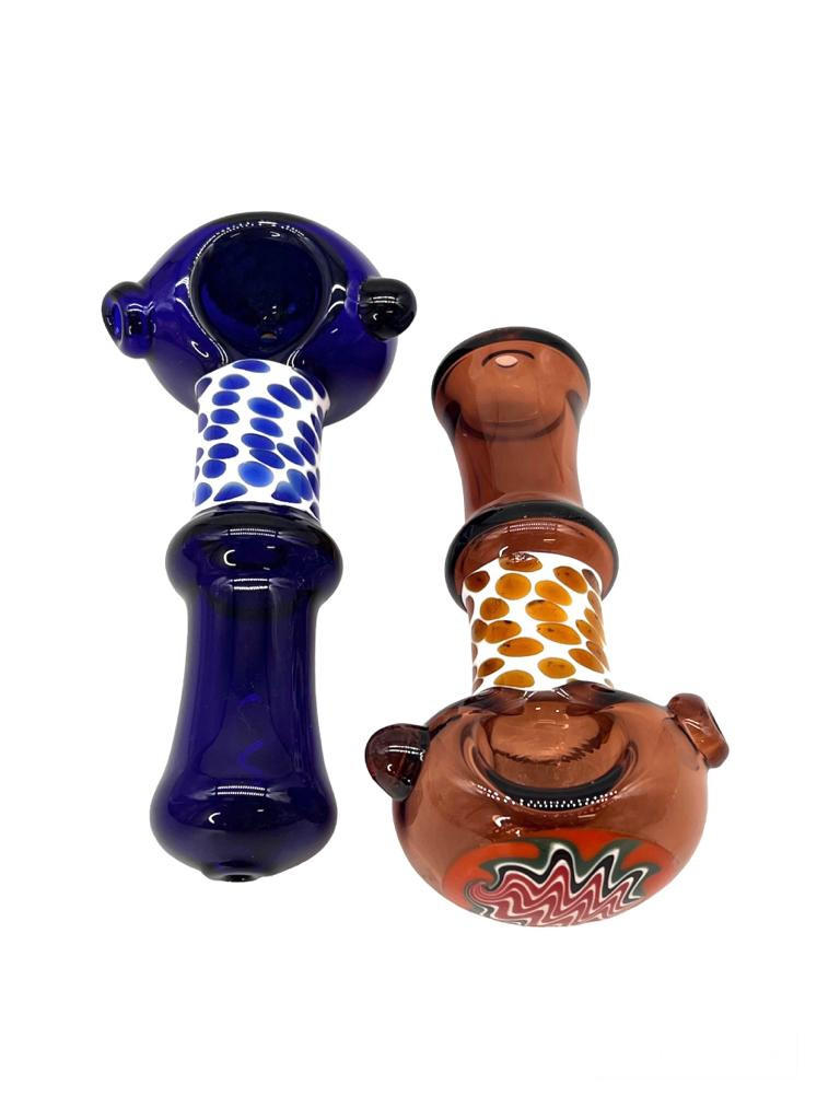  DUO COLOR DOTS DESIGN PREMIUM HANDPIPE 4" - BAG OF 5 