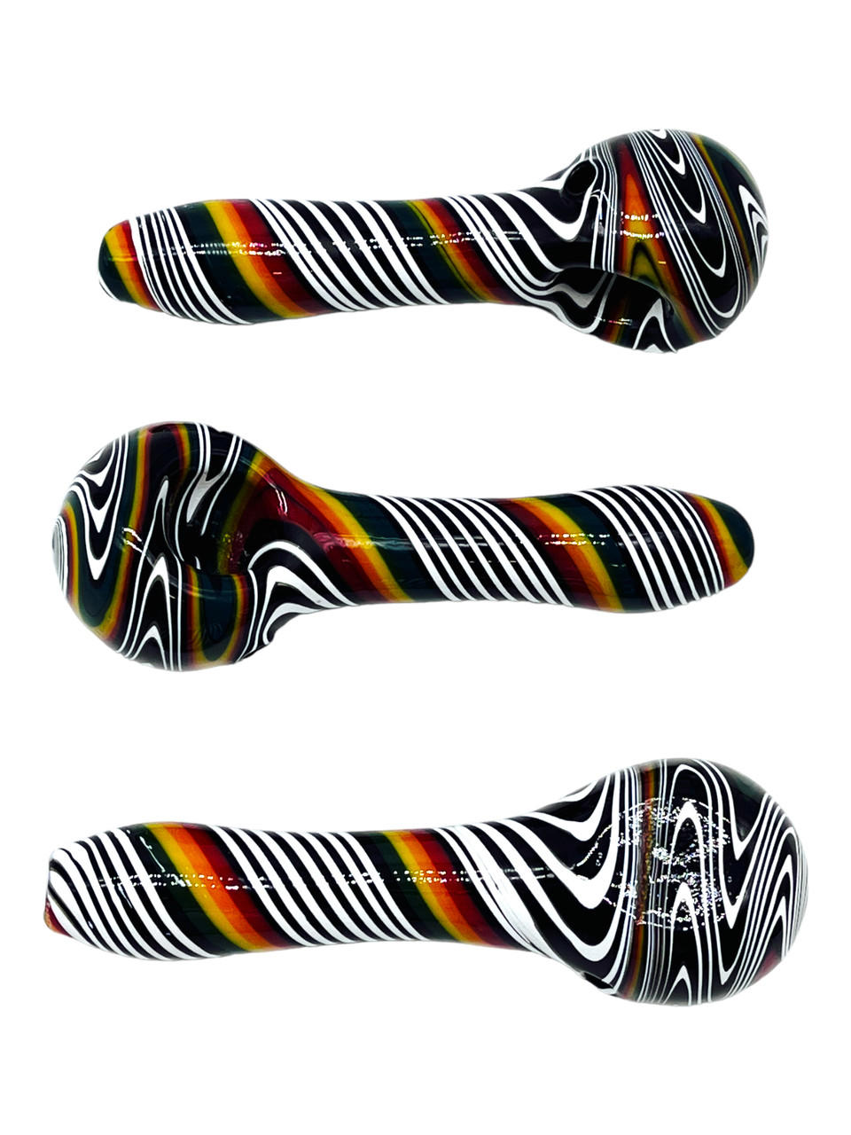  SWIRL COLORED REVERSABLE DESIGN HANDPIPE 4" - BAG OF 5CT 