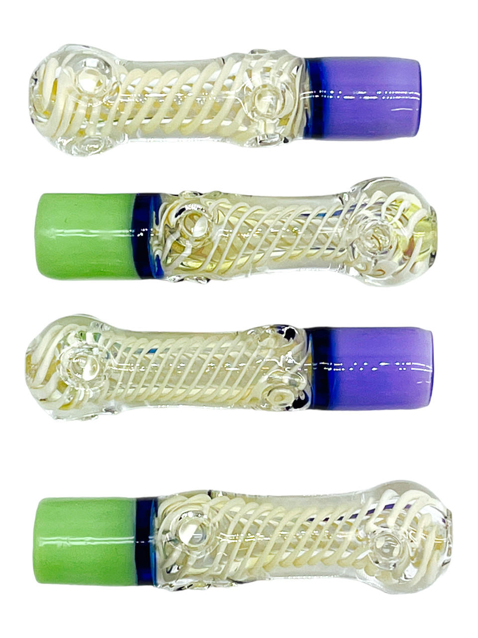  SLIME COLOR HEAD GOLD FUMED CHILLUM 3" - BAG OF 10CT 