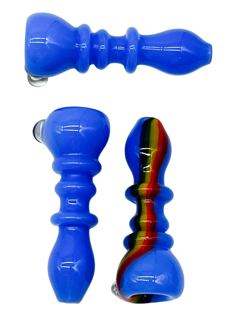 SLIME TUBING RAINBOW PREMIUM CHILLUM 3.5" - BAG OF 10CT 