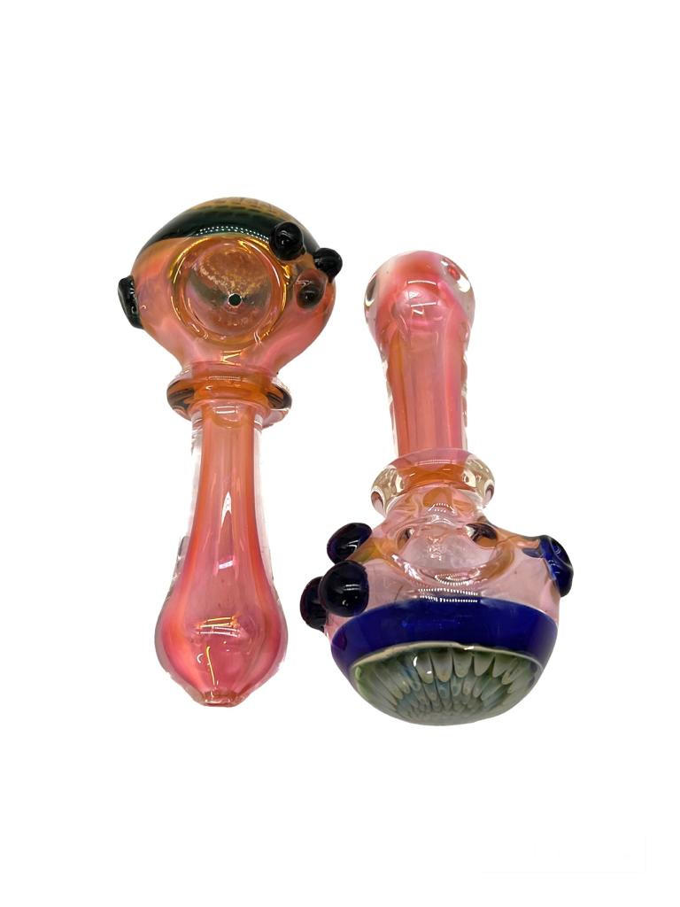  GOLD HUMMING HONEYCOMB HEAD HANDPIPE 5" - BAG OF 5 