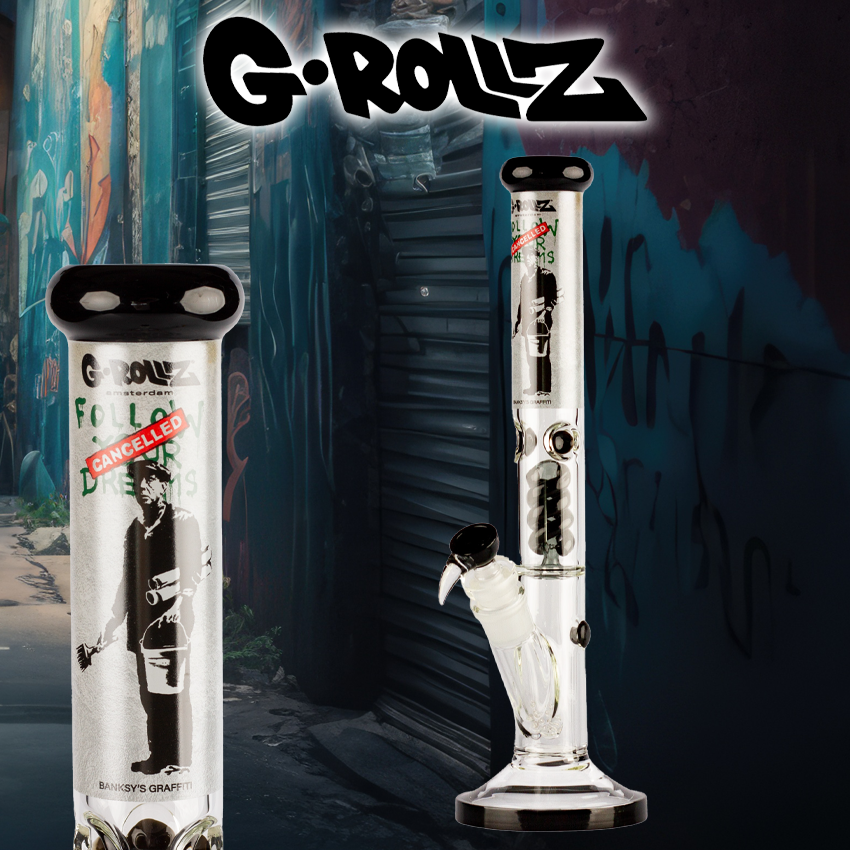 G-ROLLZ BANKSY'S SPEEDING TRICYCLE STRAIGHT BONG 17.5"