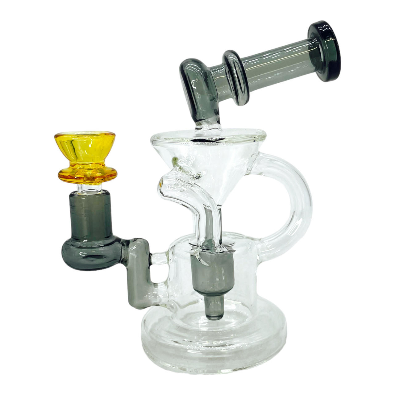  AMERICAN GLASS CONE RECYCLER WATERPIPE 6.5" 