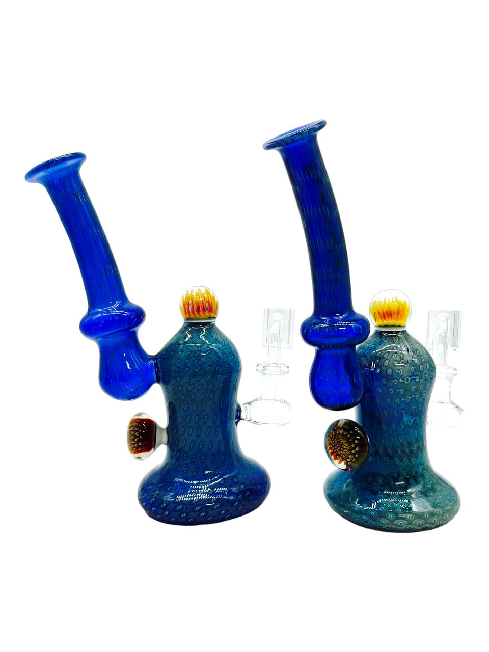  METRIX FUMED BODY FLOWER FRITS WATERPIPE 8" 