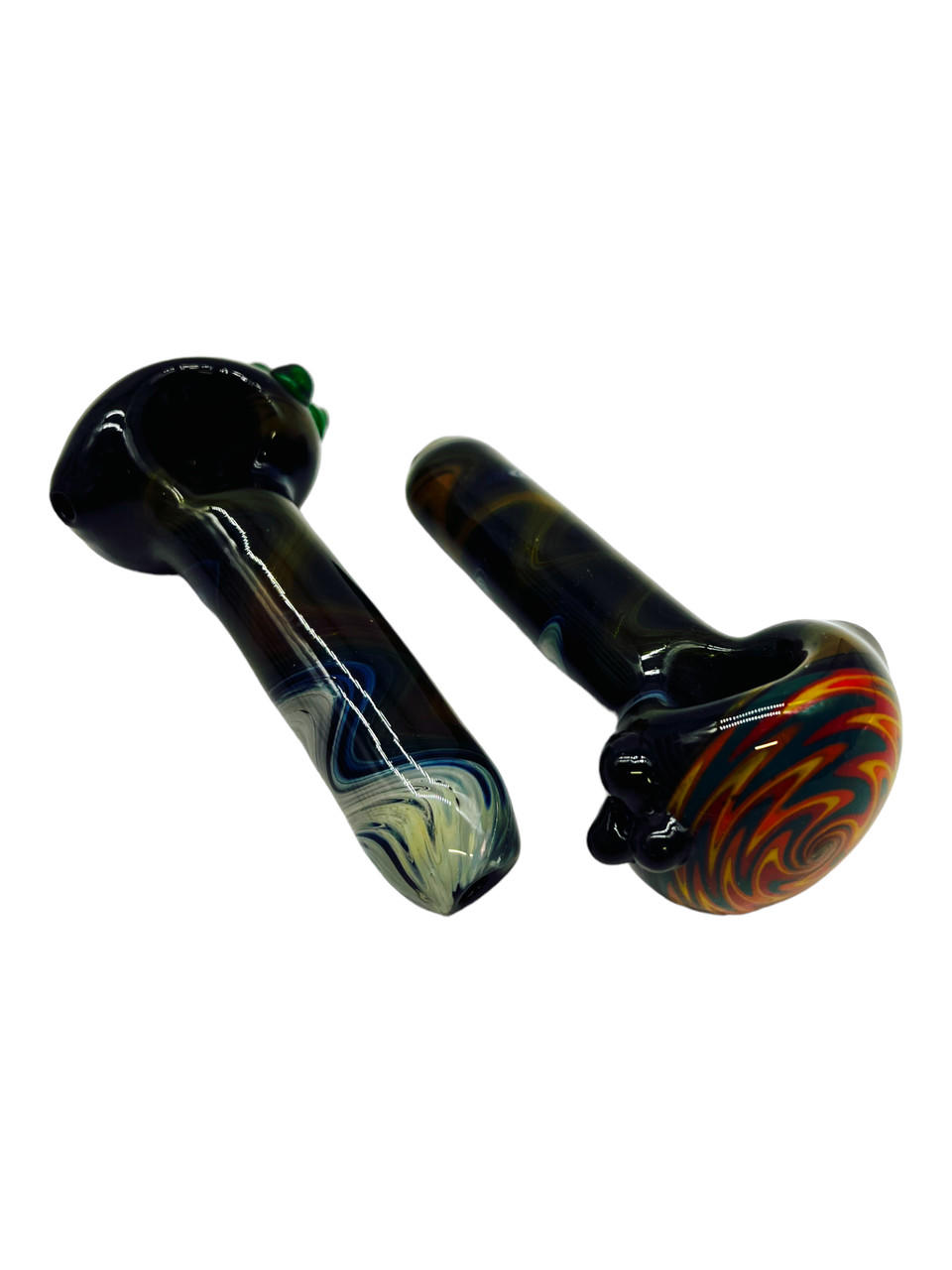  METRIX DARK FUMED SWIRL HEAD HANDPIPE 5" - BAG OF 5CT 