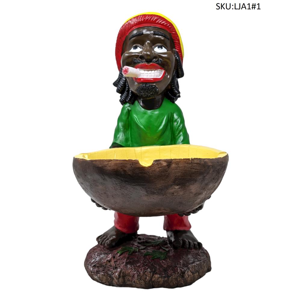  LARGE HAPPY JAMAICAN MAN ASHTRAY (LJA1) 