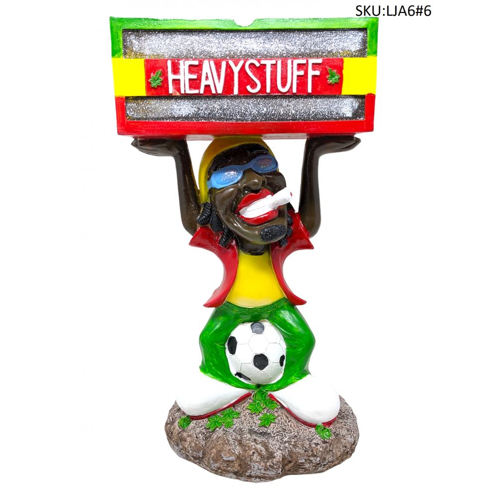  LARGE HEAVY STUFF JAMAICAN MAN ASHTRAY (LJA6) 