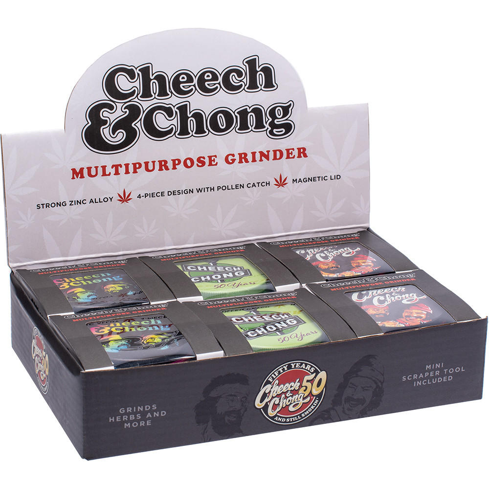  CHEECH & CHONG GRINDERS 50TH 63MM - 6CT DISPLAY 