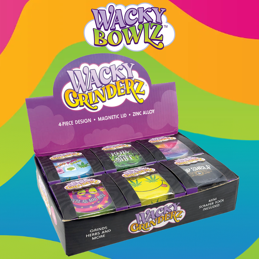 WACKY GRINDERS 63MM GOOD VIBES SET - 12CT DISPLAY