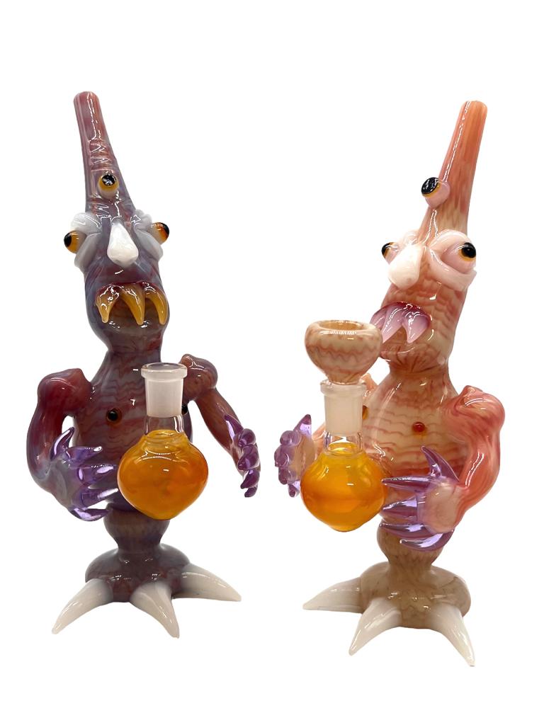 GHOST 3 COLORED WATERPIPE 9"