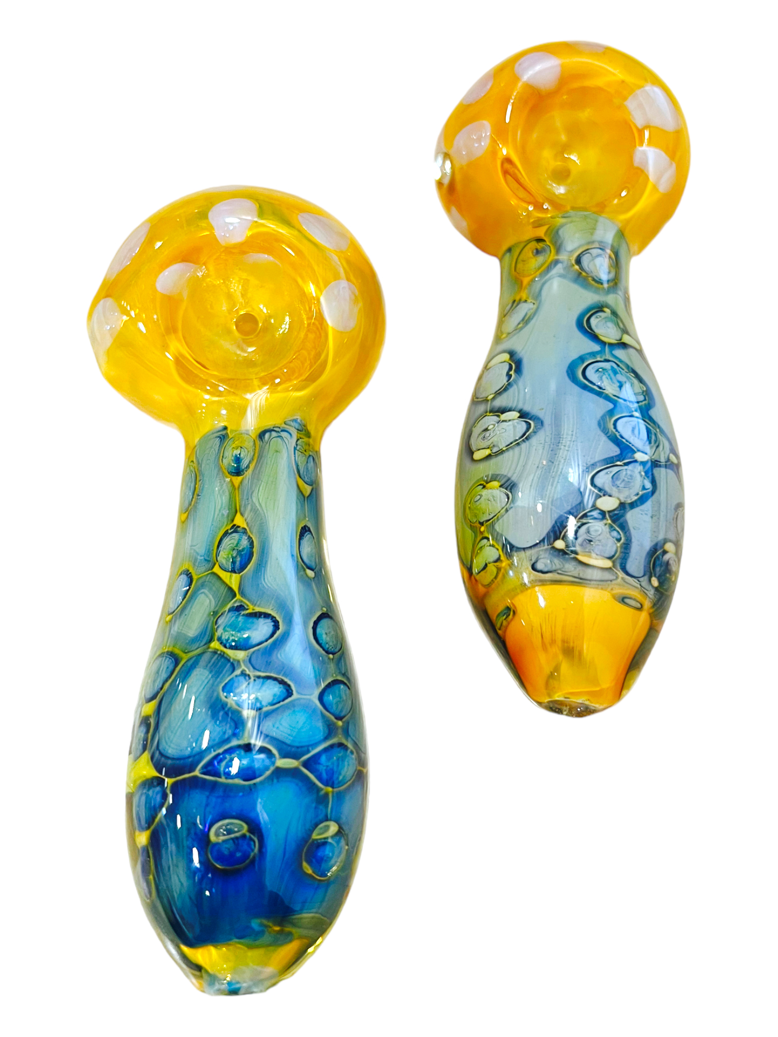 HEAVY DOT ART DEEP FUMED HANDPIPE 4.5" - 2CT BAG