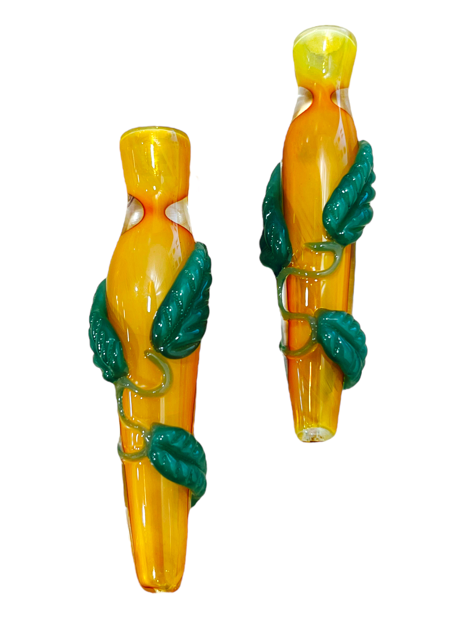 LEAF GOLD FUMED CHILLUM 3.5" - 5CT BAG
